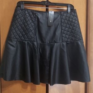 Women's Faux Leather Skirt